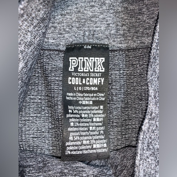 PINK VS VICTORIA’S SECRET Cool and Comfy Grey Dip Dye Ombré Seamless Leggings L - Picture 7 of 11